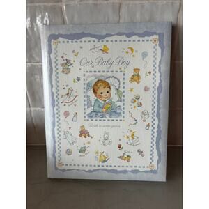 Vintage Our Baby Boy Record Book CR Gibson Birth to 7 Years Keepsake Memory Book